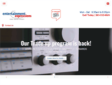 Tablet Screenshot of entertainmentexpressions.com